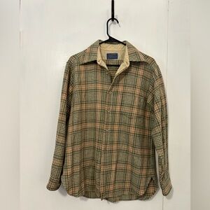 Vintage Plaid Wool Pendleton Buttondown